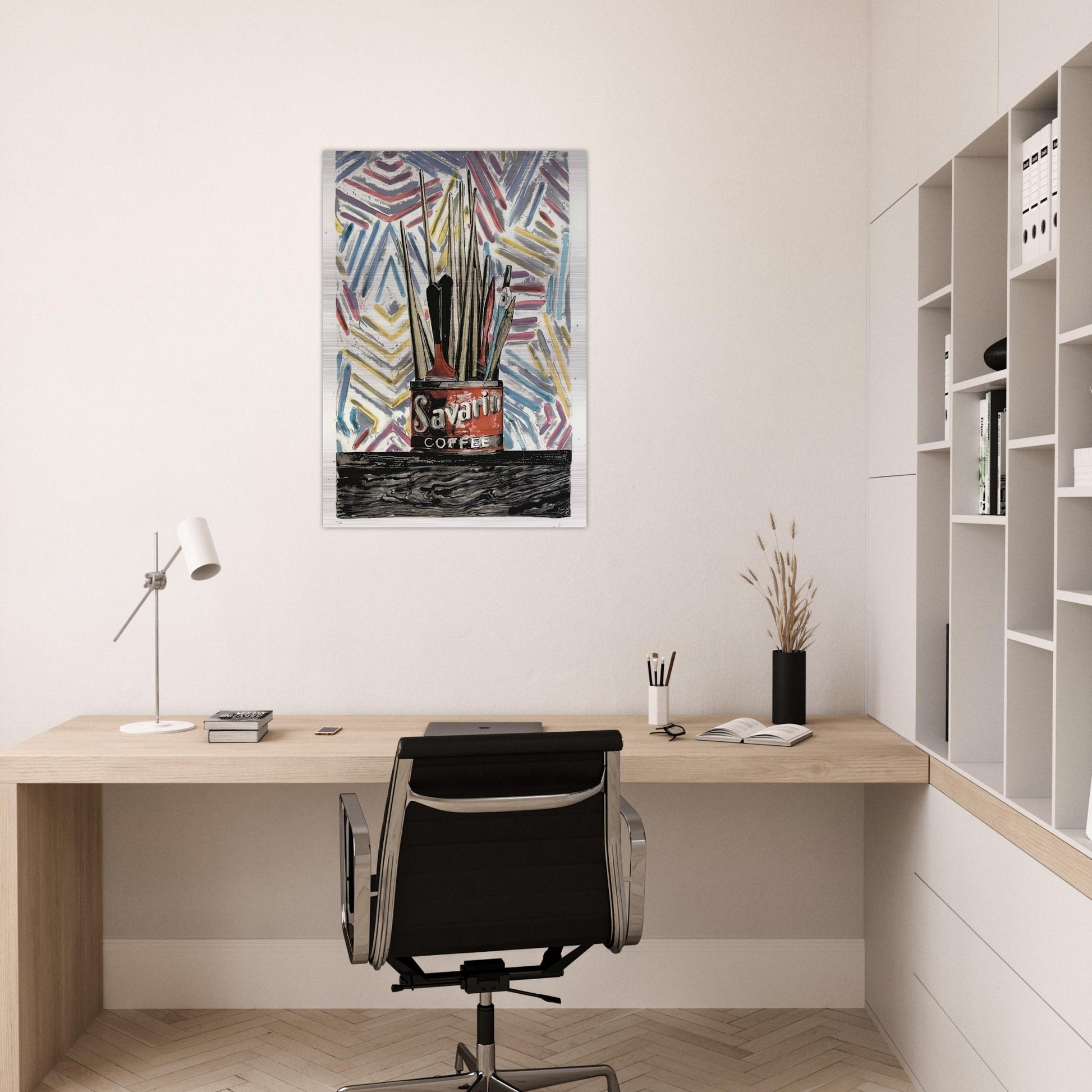 SAVARIN ULAE 183 - Jasper Johns Brushed Aluminum Print - 70x100 cm / 28x40 inches | Jasper Johns Aluminum Print | Jasper Johns Prints