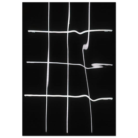 Reflections in water deformed by the spectator - 1964 - Francois Morellet Brushed Aluminum Print - 70x100 cm / 28x40 inches | Francois Morellet Aluminum Print | Francois Morellet Prints