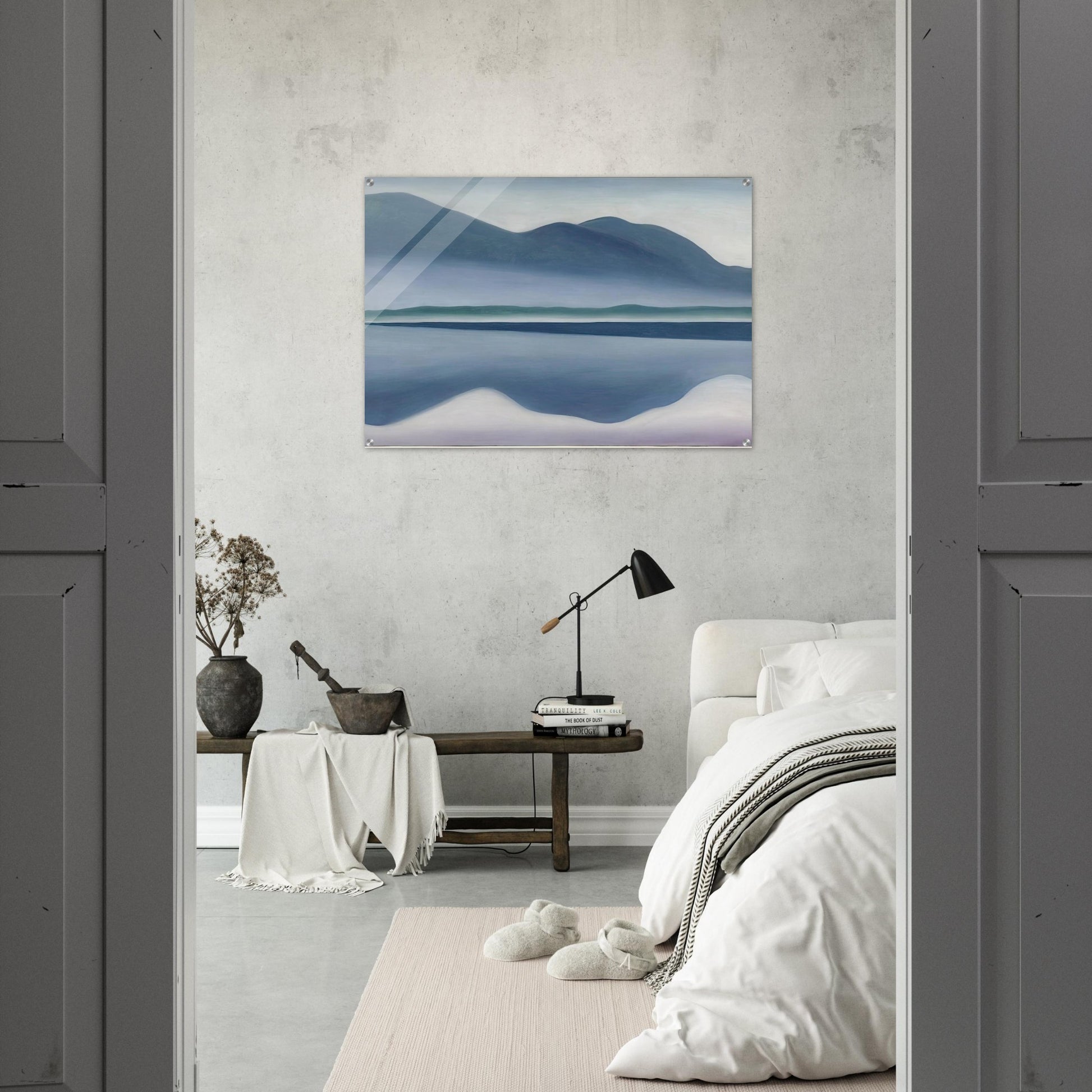 Lake George  formerly Reflection Seascape  - Georgia O'Keeffe Acrylic Print - 70x100 cm / 28x40″ inches