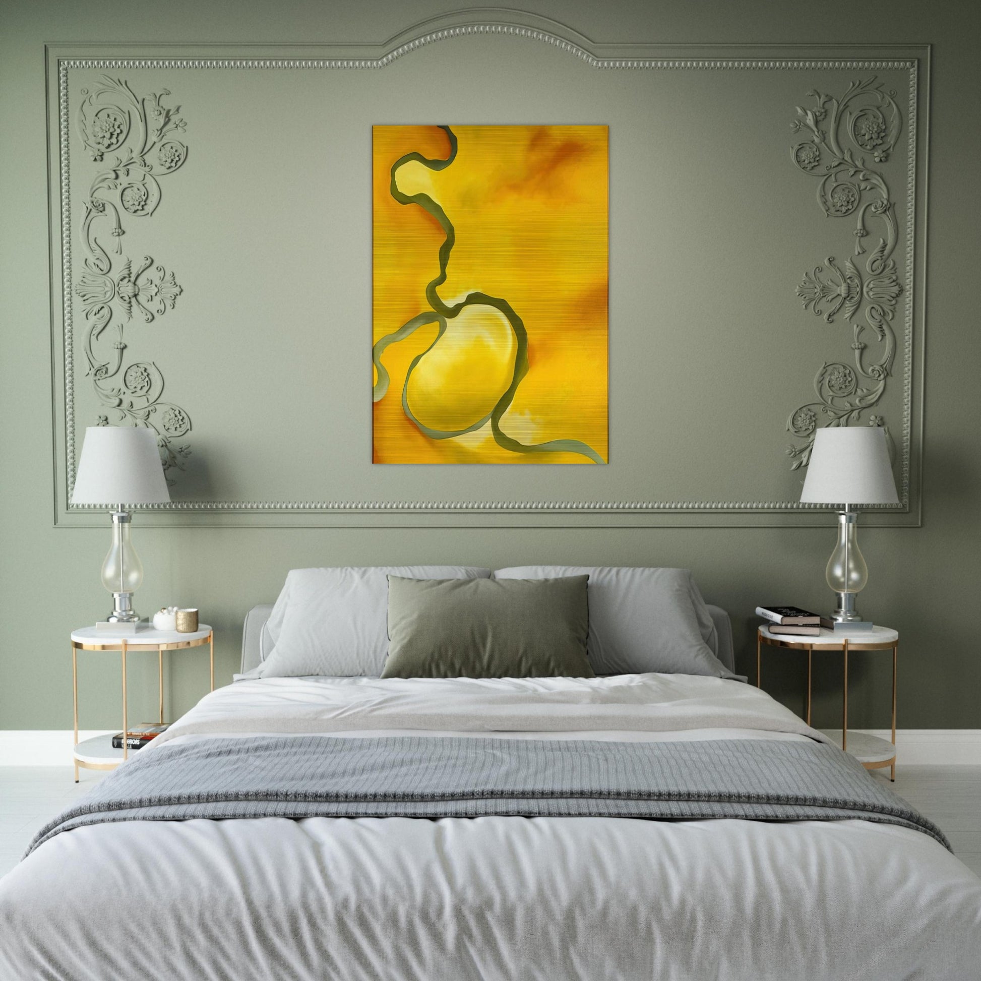 Green, Yellow and Orange - Georgia O'Keeffe Brushed Aluminum Print - 70x100 cm / 28x40 inches | Georgia O'Keeffe Aluminum Print | Georgia O'Keeffe Prints