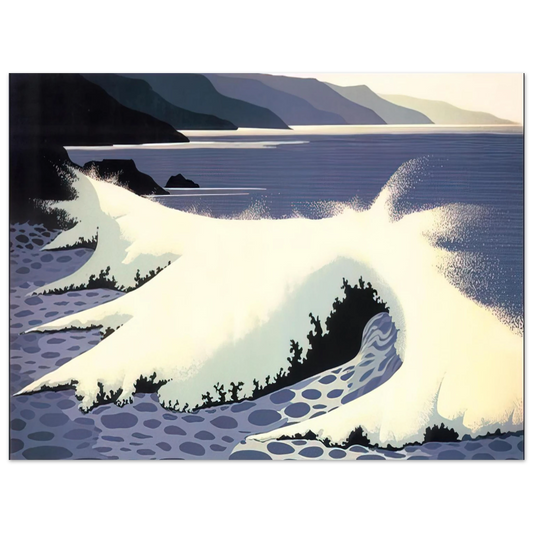 Eyvind Earle - The White Wave  75x100 cm / 30x40inches Fine Art Poster