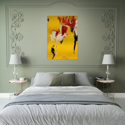 2 to the Moon - 1961 - Hassel Smith Brushed Aluminum Print - 70x100 cm / 28x40 inches | Hassel Smith Aluminum Print | Hassel Smith Prints