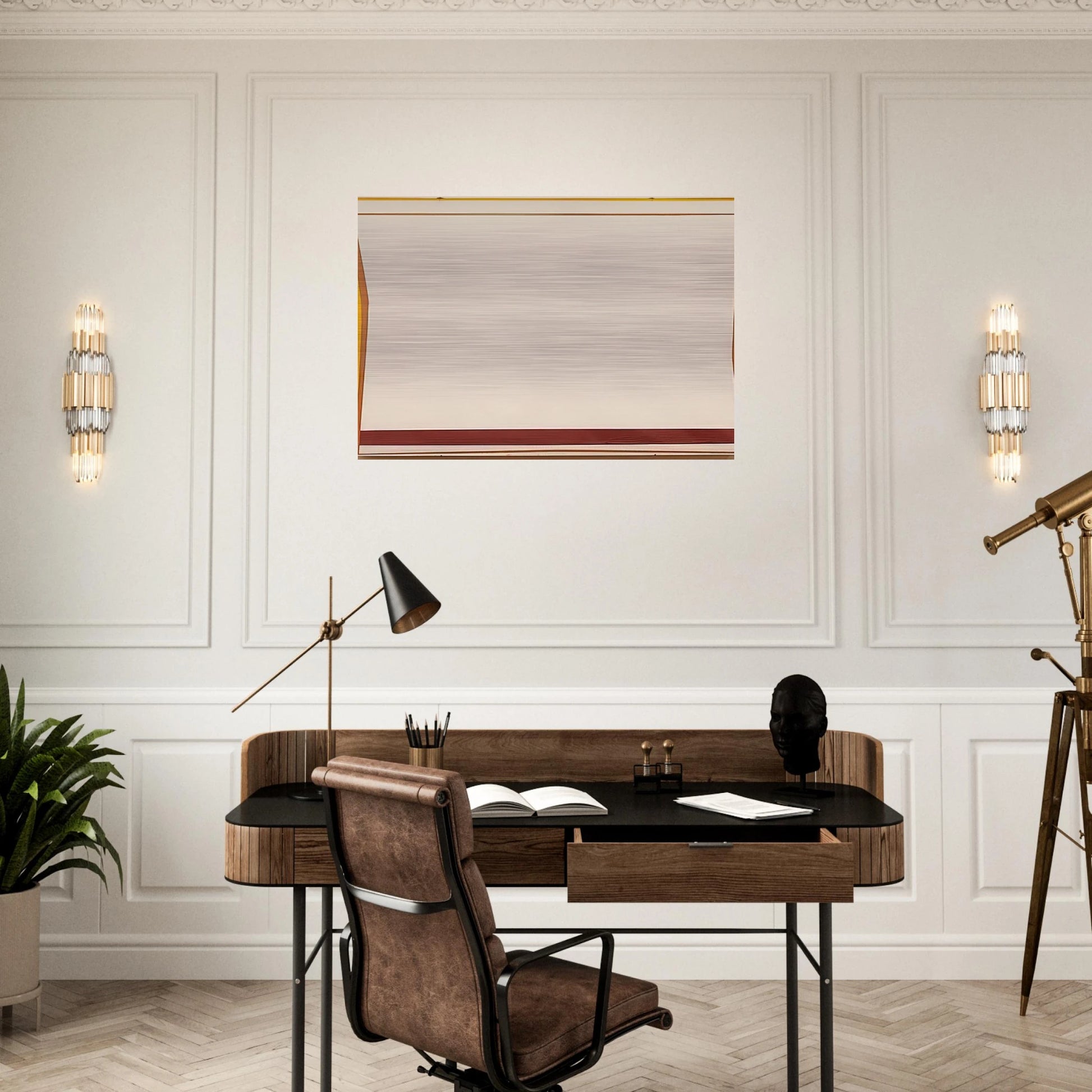 White 7 - 1963 - Larry Zox Brushed Aluminum Print - 70x100 cm / 28x40 inches | Larry Zox Aluminum Print | Larry Zox Prints