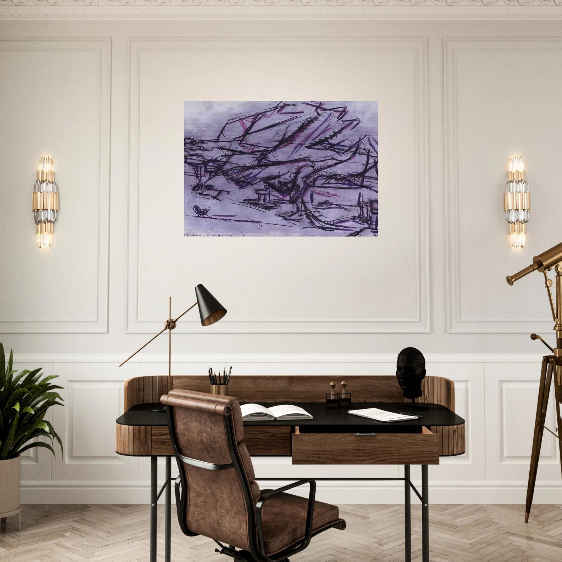 TREE AT TRETIRE - Frank Auerbach Brushed Aluminum Print - 70x100 cm / 28x40 inches | Frank Auerbach Aluminum Print | Frank Auerbach Prints