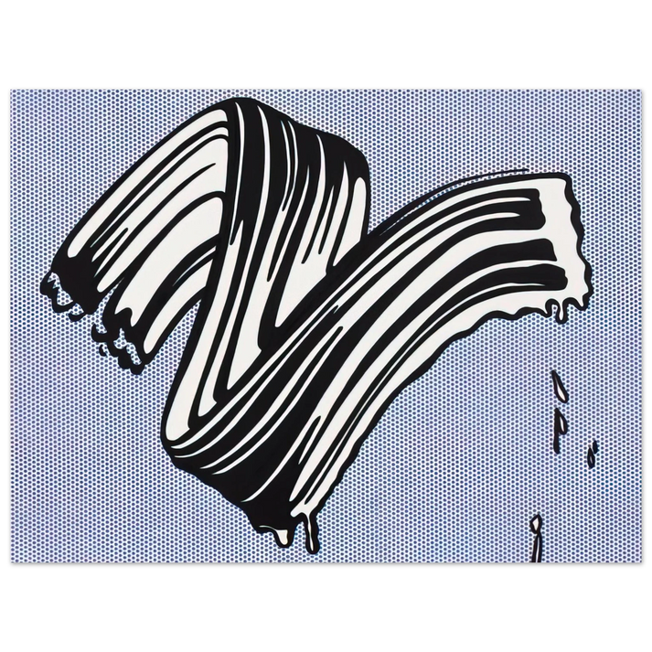 Roy Lichtenstein - WHITE BRUSHSTROKE I 1965  75x100 cm / 30x40inches Fine Art Poster