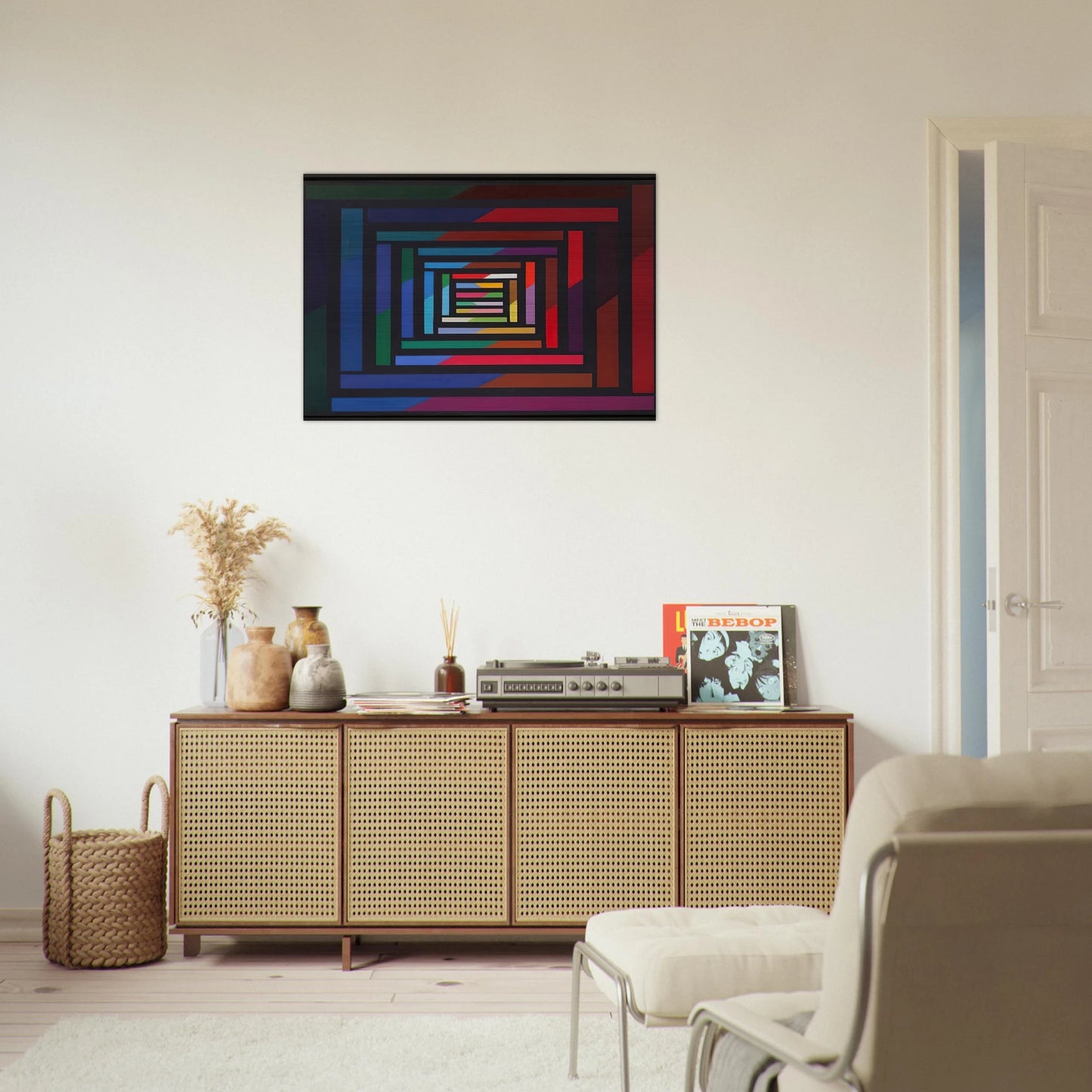 Myrina - 1995 - Piero Dorazio Brushed Aluminum Print - 70x100 cm / 28x40 inches | Piero Dorazio Aluminum Print | Piero Dorazio Prints