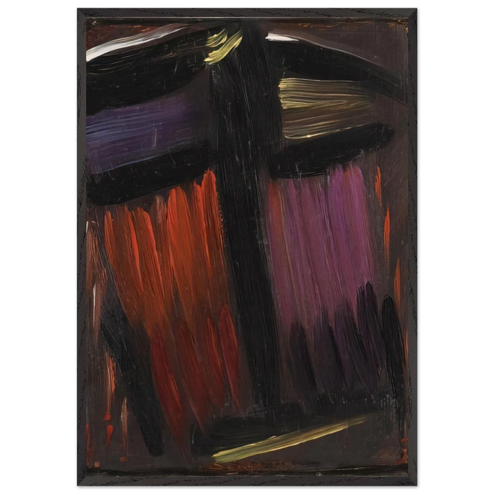MEDITATION 1936 - Alexej von Jawlensky 70x100 cm / 28x40 inches Framed Art Print – Black Wooden Frame