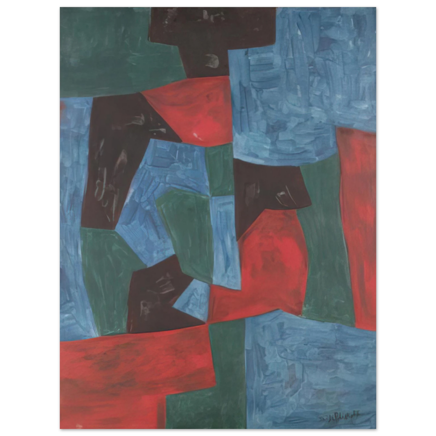 Serge Poliakoff - Composition abstraite - 1958  75x100 cm / 30x40inches Fine Art Poster