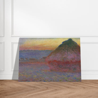 Grainstack in the Sunlight - claude monet Brushed Aluminum Print - 70x100 cm / 28x40 inches | claude monet Aluminum Print | claude monet Prints