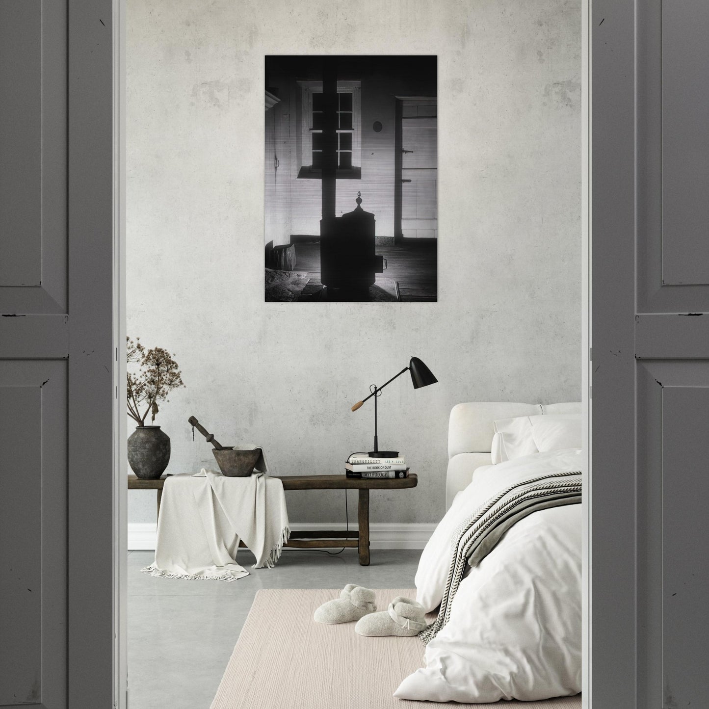 Doylestown House—The Stove - 1917 - Charles Sheeler Brushed Aluminum Print - 70x100 cm / 28x40 inches | Charles Sheeler Aluminum Print | Charles Sheeler Prints
