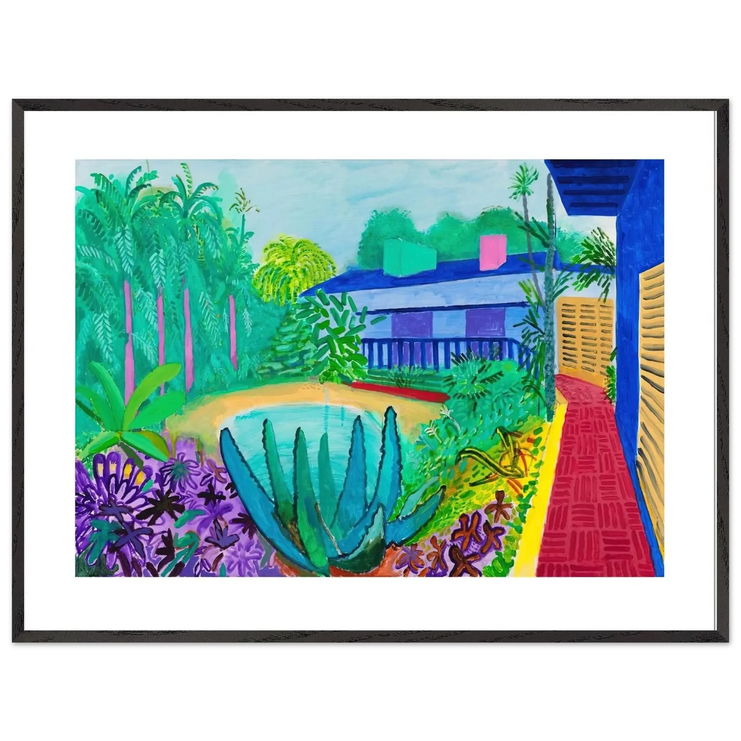 David Hockney - David Hockney Wall art - 40x50 cm / 16x20 Inches - Premium Wooden Framed Poster With Fine Art Paper - Wood frame