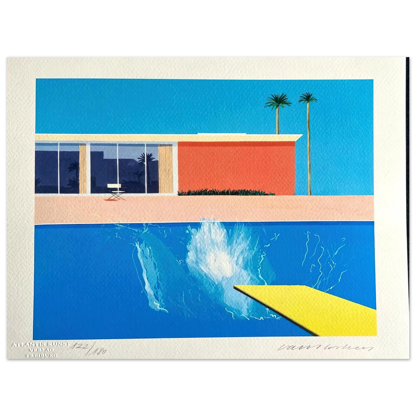 David Hockney - David Hockney Wall art - 60x80 cm / 24x32 inches - Premium Wooden Framed Poster With Fine Art Paper-canvas - White frame