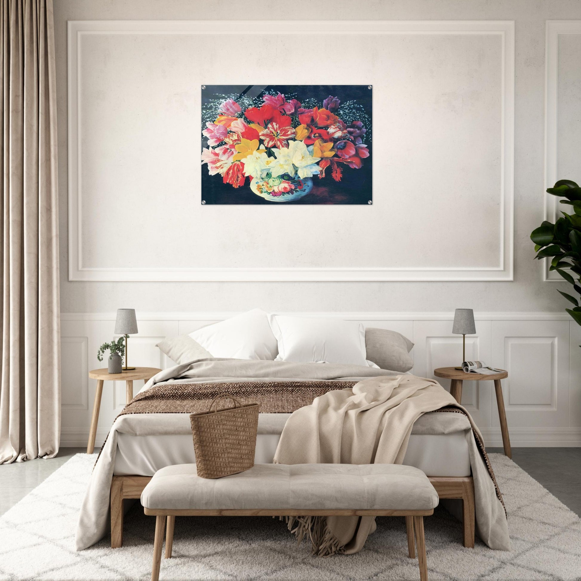 GRAND BOUQUET OF TULIPS 1952 - Moise Kisling Acrylic Print - 70x100 cm / 28x40″ inches