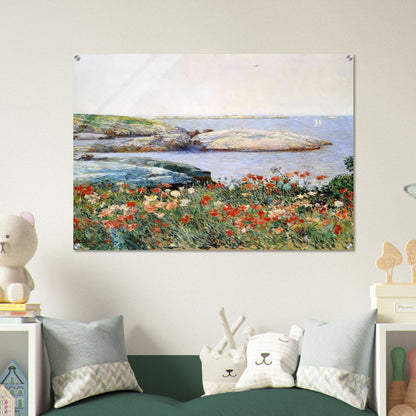 Poppies, Isles of Shoals - Childe Hassam Acrylic Print - 70x100 cm / 28x40″ inches | Childe Hassam Wall Art | Childe Hassam Prints
