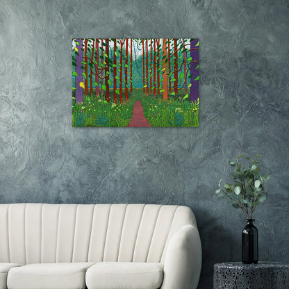 David Hockney - David Hockney Brushed Aluminum Print - 70x100 cm / 28x40 inches | David Hockney Aluminum Print | David Hockney Prints