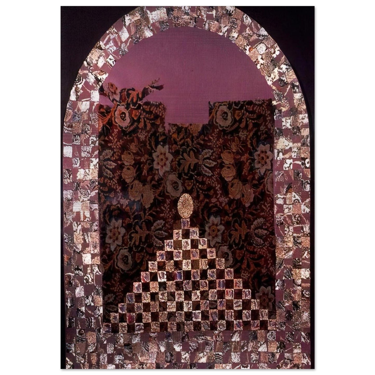 Shrine for the Egg - PD Pattern and Decoration - Miriam Schapiro Brushed Aluminum Print - 70x100 cm / 28x40 inches | Miriam Schapiro Aluminum Print | Miriam Schapiro Prints