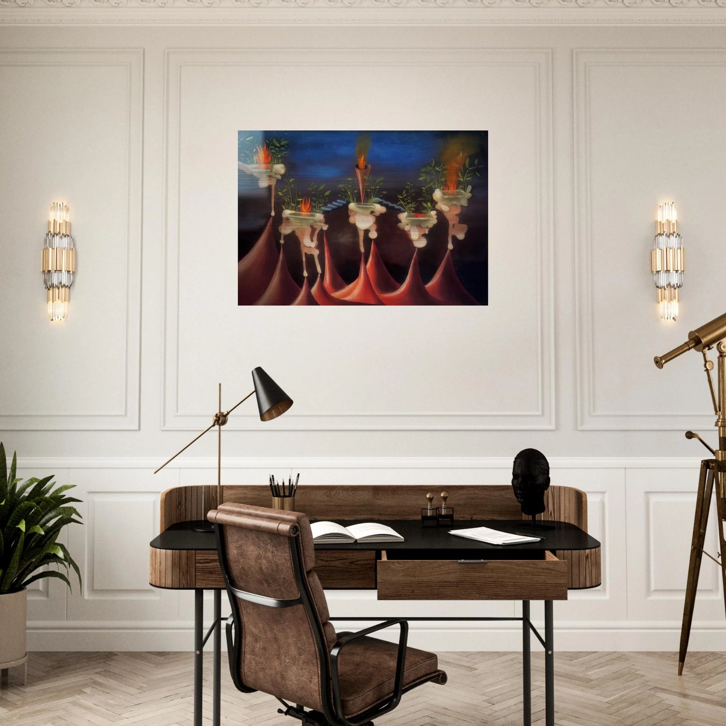 THE DESIRE - Remedios Varo Brushed Aluminum Print - 70x100 cm / 28x40 inches | Remedios Varo Aluminum Print | Remedios Varo Prints