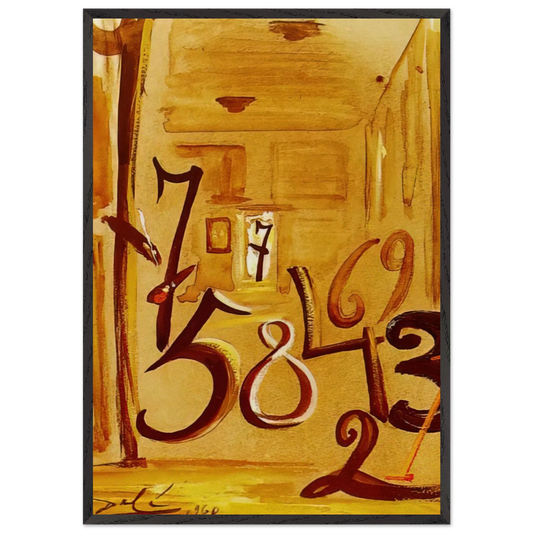 THE MAIDS IN WAITING LAS MENINAS - Salvador Dali 70x100 cm / 28x40 inches Framed Art Print – Black Wooden Frame