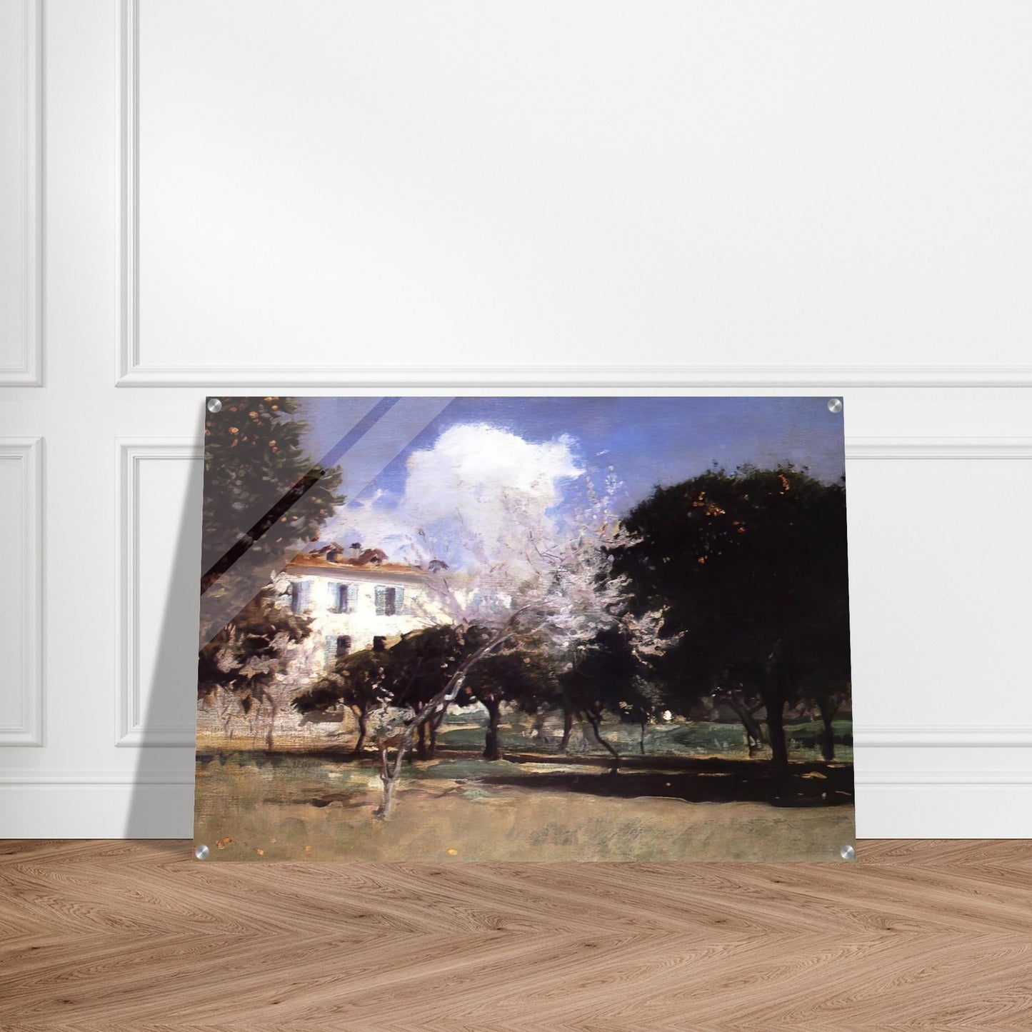 House and Garden - John Singer Sargent Acrylic Print - 70x100 cm / 28x40″ inches | John Singer Sargent Wall Art | John Singer Sargent Prints
