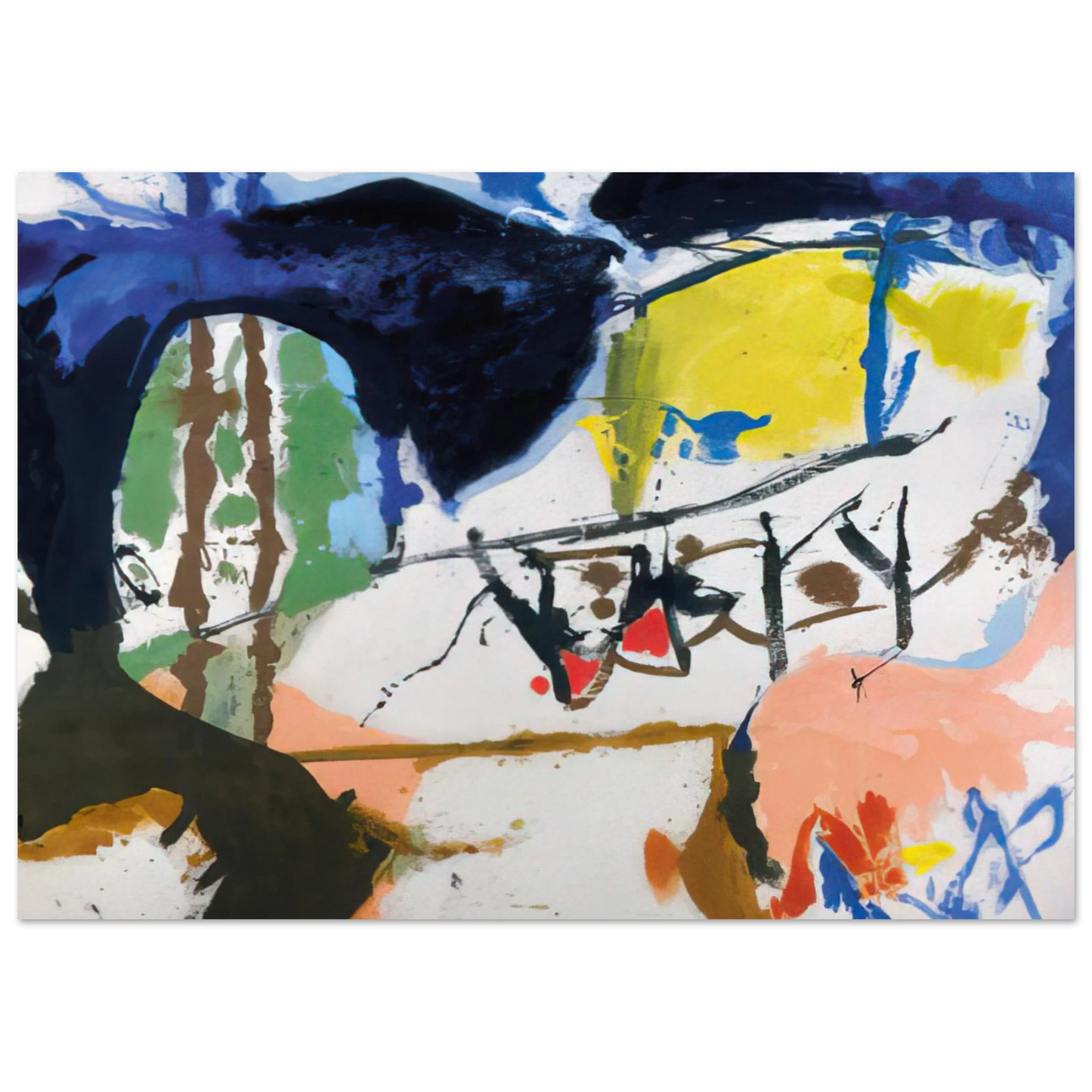 Helen Frankenthaler - Acres - 1959 Wall art - 30x40 cm / 12x16 inches - Fine Art Poster-canvas - -