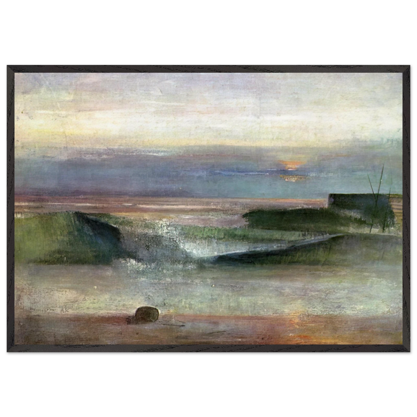 The Wave - 1944 - Victor Pasmore 70x100 cm / 28x40 inches Framed Art Print – Black Wooden Frame