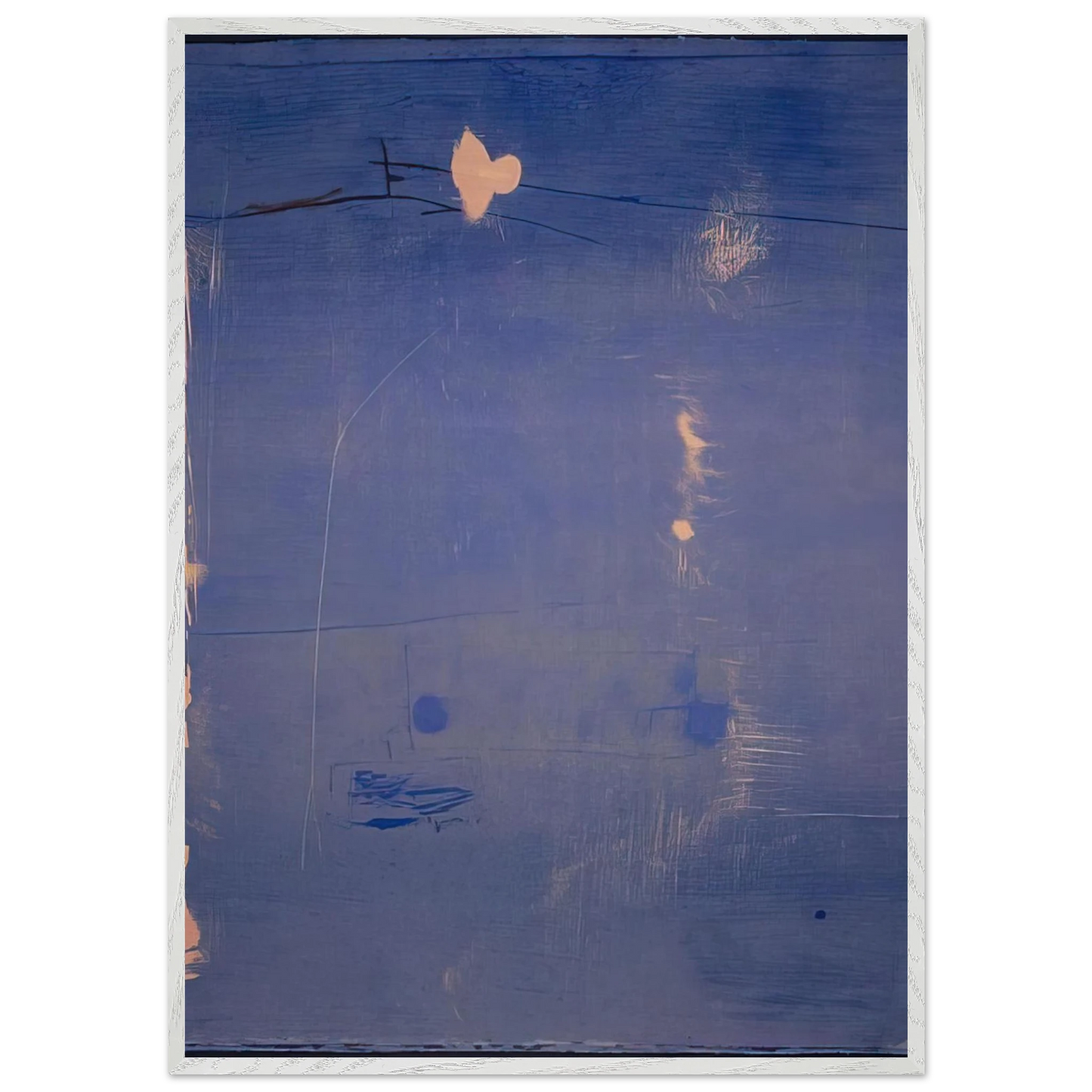 Helen Frankenthaler - Cameo - 1980 Wall art - A2 (42 x 59.4  cm) - Premium Wooden Framed Poster With Fine Art Paper-canvas - White frame