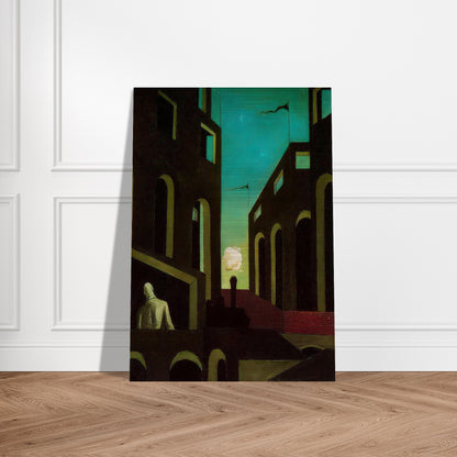 HAPPINESS OF RETURNING 1915 - Giorgio de Chirico Brushed Aluminum Print - 70x100 cm / 28x40 inches | Giorgio de Chirico Aluminum Print | Giorgio de Chirico Prints