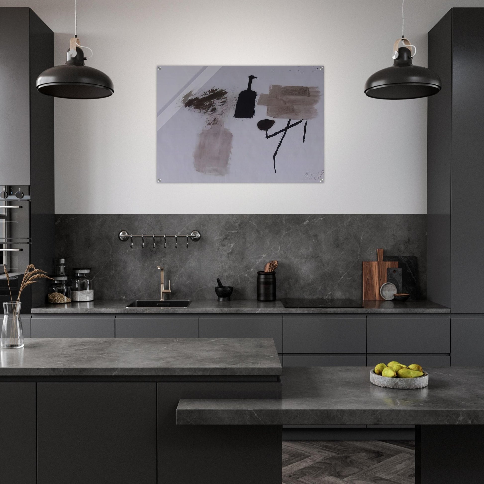 8.7.58 - Julius Bissier Acrylic Print - 70x100 cm / 28x40″ inches