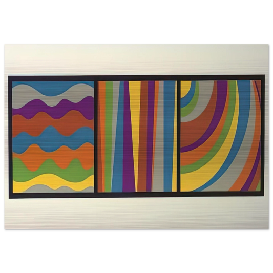 Irregular Arcs, Bands, Loops - Sol LeWitt Brushed Aluminum Print - 70x100 cm / 28x40 inches | Sol LeWitt Aluminum Print | Sol LeWitt Prints