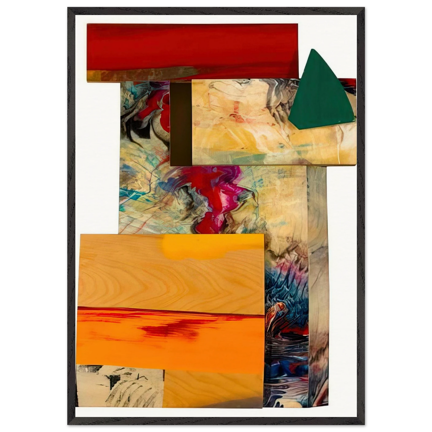 Rubiyat - Sam Gilliam 70x100 cm / 28x40 inches Framed Art Print – Black Wooden Frame