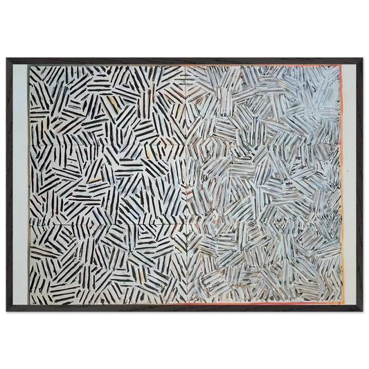 CORPSE AND MIRROR 1969 - Jasper Johns 70x100 cm / 28x40 inches Framed Art Print – Black Wooden Frame