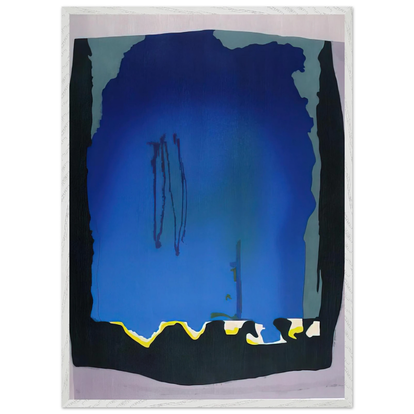 Helen Frankenthaler - Freefall - 1992 Wall art - 30x40 cm / 12x16 inches - Premium Wooden Framed Poster With Fine Art Paper-canvas - White frame