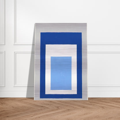 HOMAGE TO THE SQUARE BLUE WHITE GREY 1951 - Josef Albers Brushed Aluminum Print - 70x100 cm / 28x40 inches | Josef Albers Aluminum Print | Josef Albers Prints
