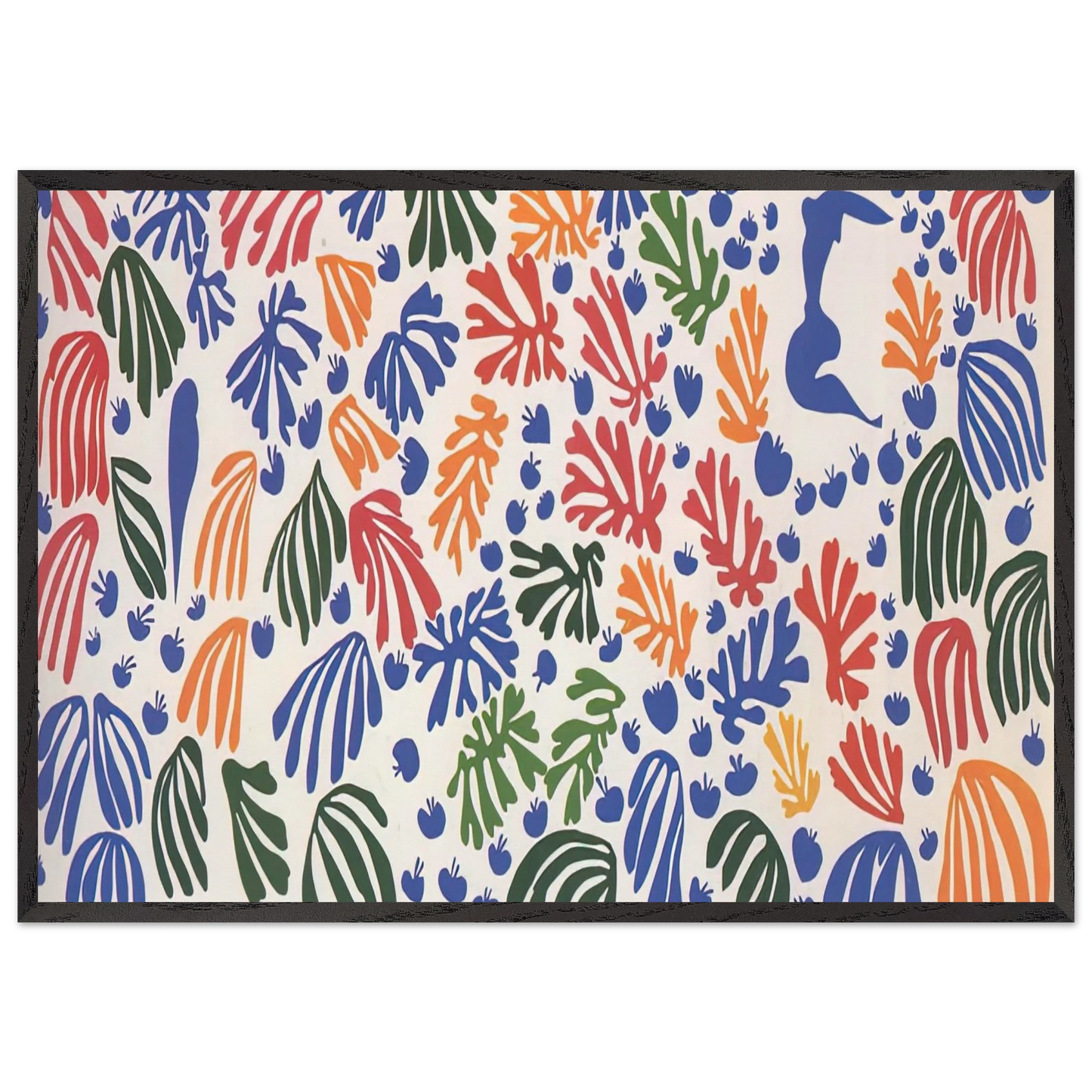 LA PERRUCHE ET LA SIRENE 1952 - Henri Matisse 70x100 cm / 28x40 inches Framed Art Print – Black Wooden Frame