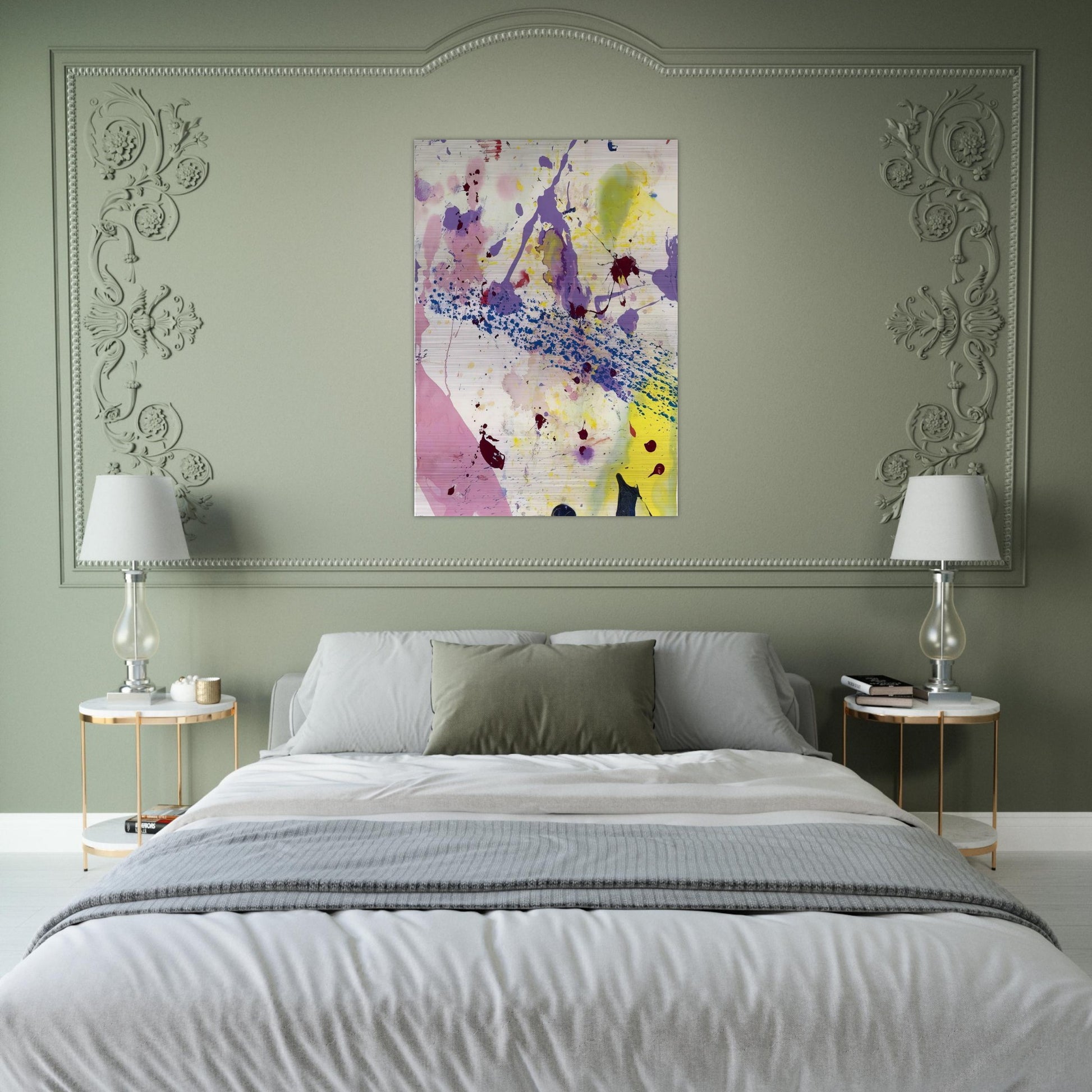 Untitled  SF 90-342  - Sam Francis Brushed Aluminum Print - 70x100 cm / 28x40 inches | Sam Francis Aluminum Print | Sam Francis Prints