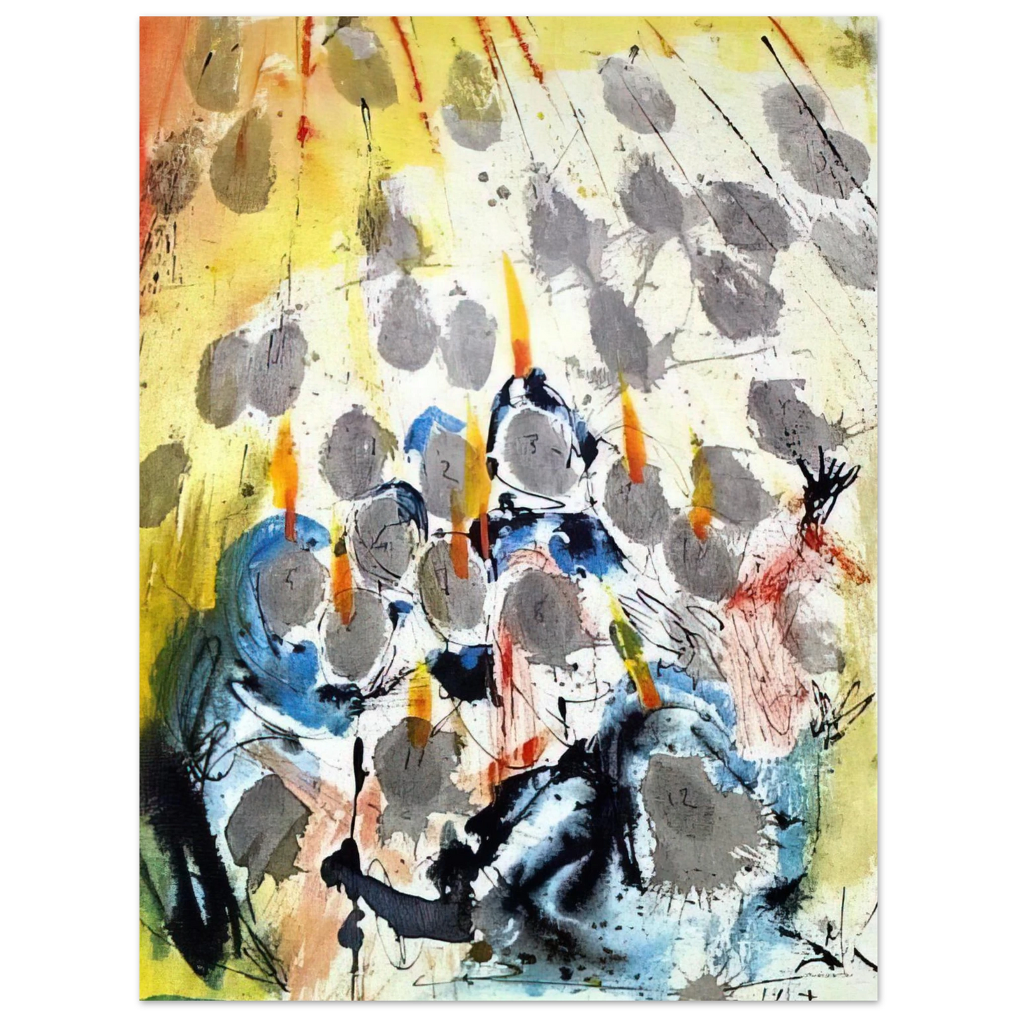Salvador Dali - APPARUERUNT ILLIS DISPERTITAE LINGUAE ACTS 1 14 1967  75x100 cm / 30x40inches Fine Art Poster