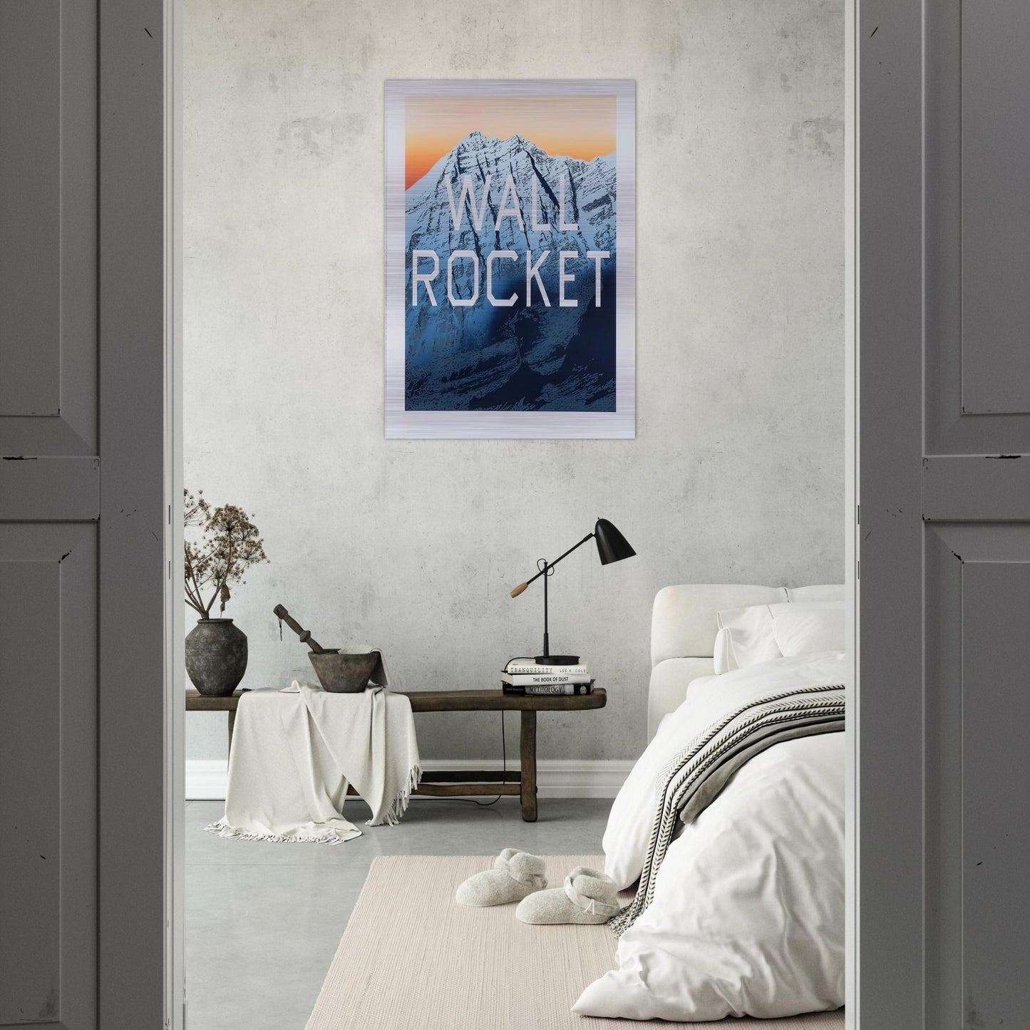 WALL ROCKET 2013 - Edward Ruscha Brushed Aluminum Print - 70x100 cm / 28x40 inches | Edward Ruscha Aluminum Print | Edward Ruscha Prints