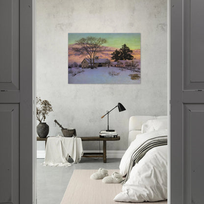 Afterglow - Maxfield Parrish Brushed Aluminum Print - 70x100 cm / 28x40 inches | Maxfield Parrish Aluminum Print | Maxfield Parrish Prints