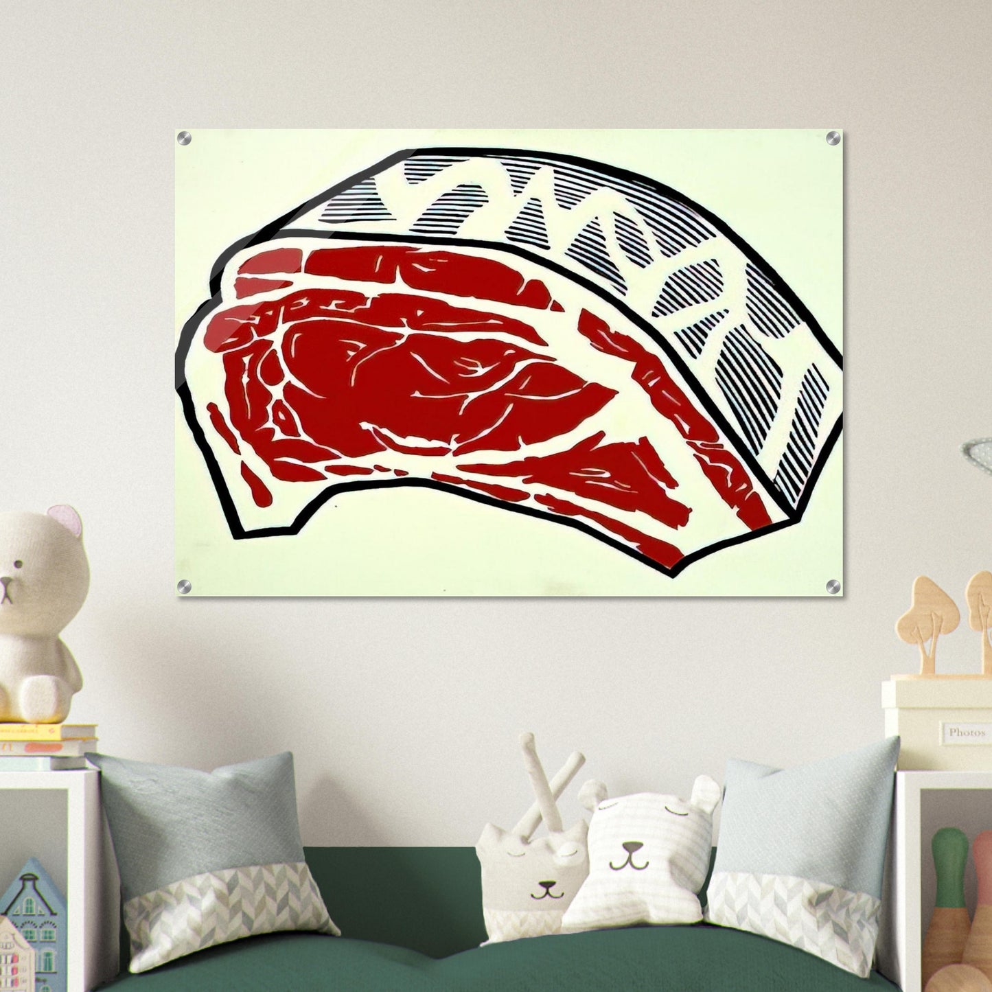 STANDING RIB 1962 - Roy Lichtenstein Acrylic Print - 70x100 cm / 28x40″ inches