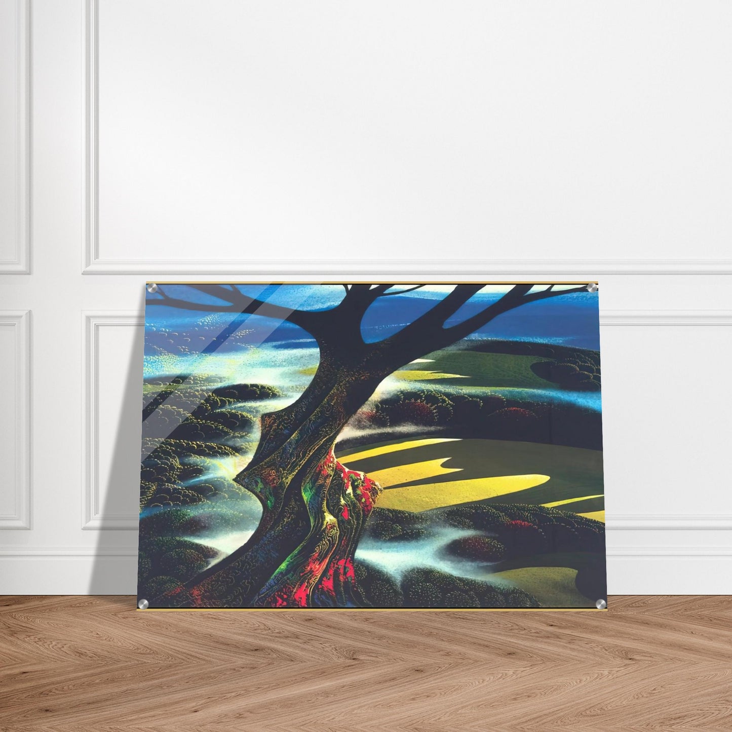 Autumn Shadows - Eyvind Earle Acrylic Print - 70x100 cm / 28x40″ inches