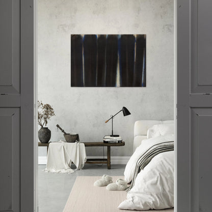 Burnt Umber and Ultramarine - 1973 - Yun Hyong-keun Brushed Aluminum Print - 70x100 cm / 28x40 inches | Yun Hyong-keun Aluminum Print | Yun Hyong-keun Prints