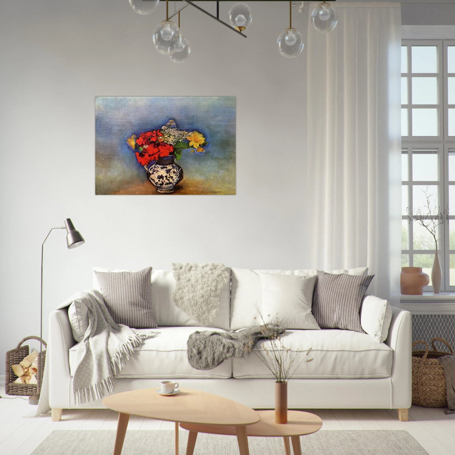 GERANIUMS 1910 - Odilon Redon Brushed Aluminum Print - 70x100 cm / 28x40 inches | Odilon Redon Aluminum Print | Odilon Redon Prints