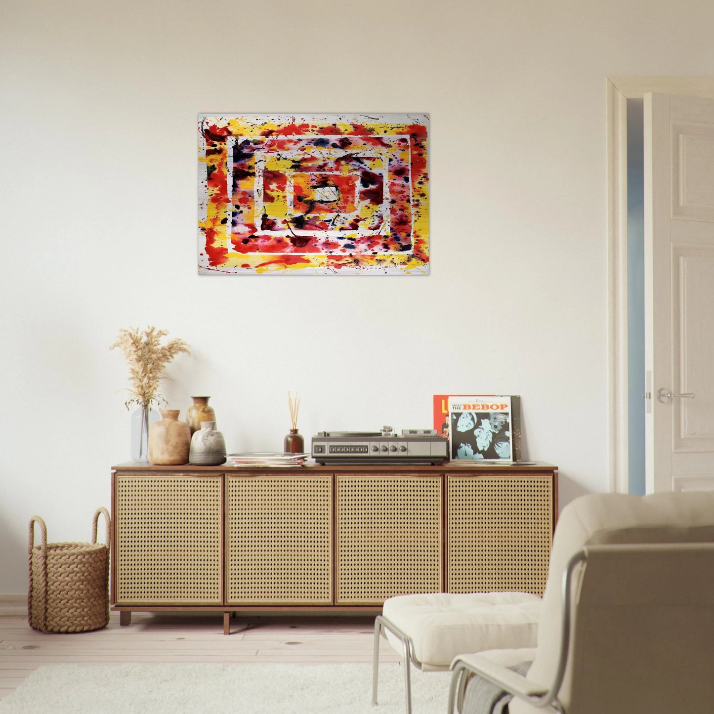 Untitled Mandala - Sam Francis Brushed Aluminum Print - 70x100 cm / 28x40 inches | Sam Francis Aluminum Print | Sam Francis Prints