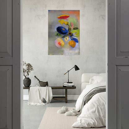FLOWERS 3 - Odilon Redon Brushed Aluminum Print - 70x100 cm / 28x40 inches | Odilon Redon Aluminum Print | Odilon Redon Prints