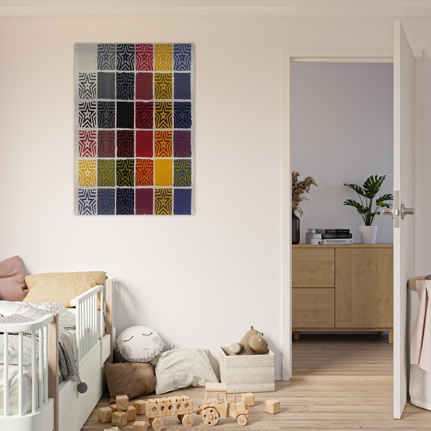 Stars 5 Pointed - Sol LeWitt Brushed Aluminum Print - 70x100 cm / 28x40 inches | Sol LeWitt Aluminum Print | Sol LeWitt Prints