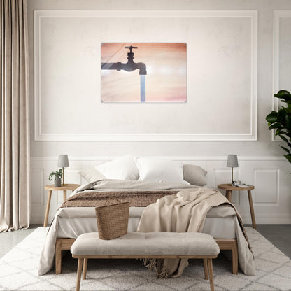 FAUCET - Edward Ruscha Acrylic Print - 70x100 cm / 28x40″ inches