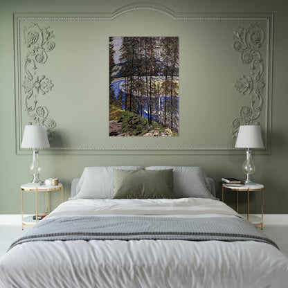 Synthetic Blue St. John - 2000 - Neil Welliver Brushed Aluminum Print - 70x100 cm / 28x40 inches | Neil Welliver Aluminum Print | Neil Welliver Prints