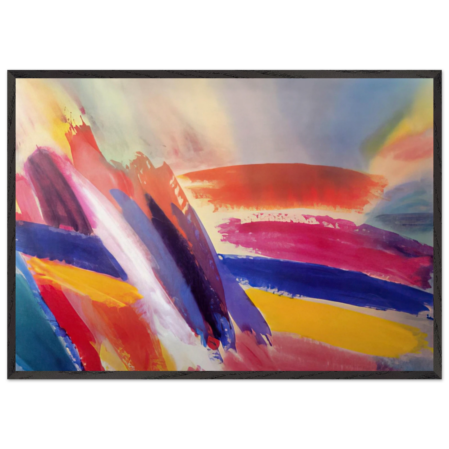Spirit On High - 1995 - Ronnie Landfield 70x100 cm / 28x40 inches Framed Art Print – Black Wooden Frame