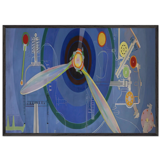 HELICE DECORATION POUR LE PALAIS DE L AIR EXPOSITION INTERNATIONALE DES ARTS ET DES TECHNIQUES DANS 1937 - Sonia Delaunay 70x100 cm / 28x40 inches Framed Art Print – Black Wooden Frame