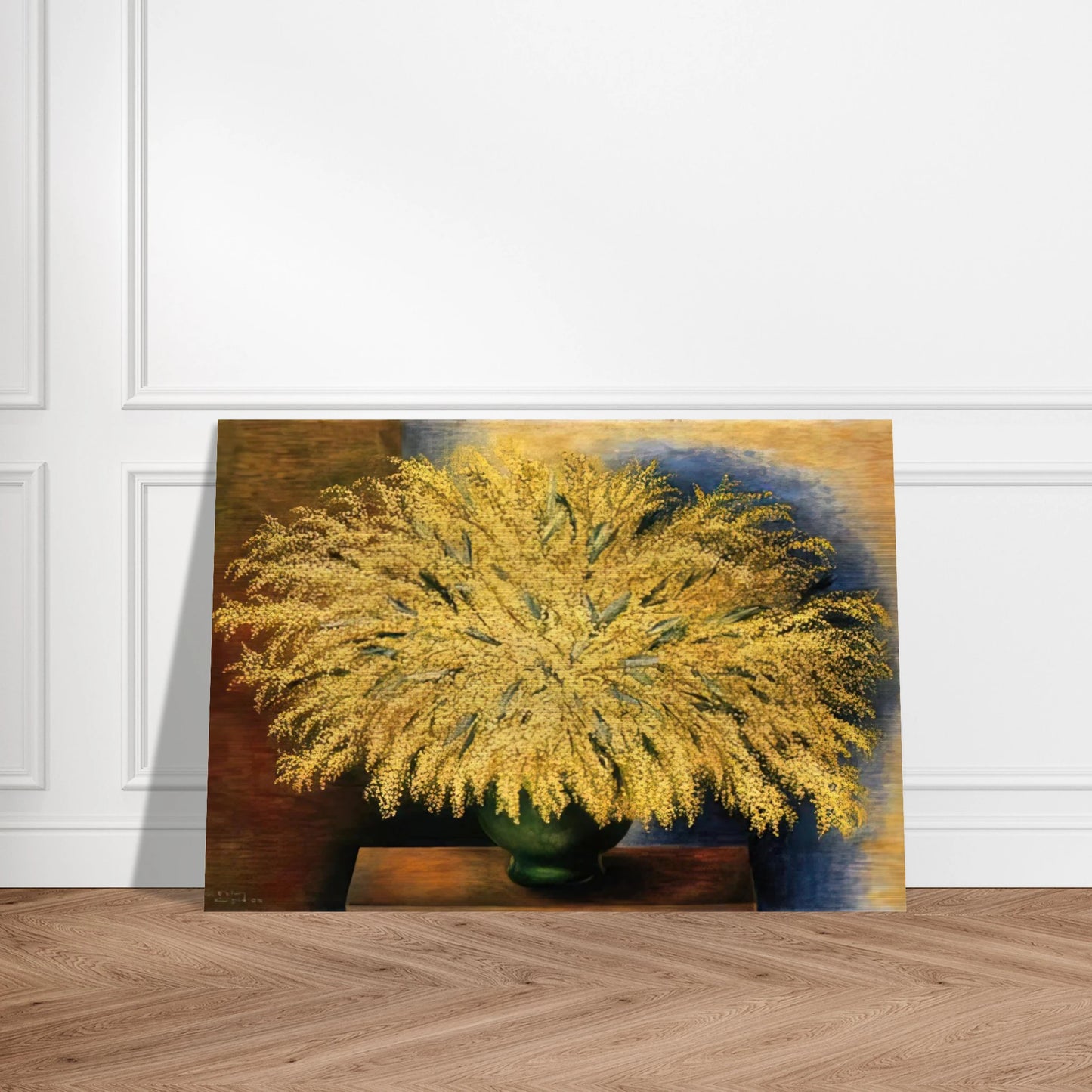 GRAND BOUQUET OF MIMOSA 1942 - Moise Kisling Brushed Aluminum Print - 70x100 cm / 28x40 inches | Moise Kisling Aluminum Print | Moise Kisling Prints